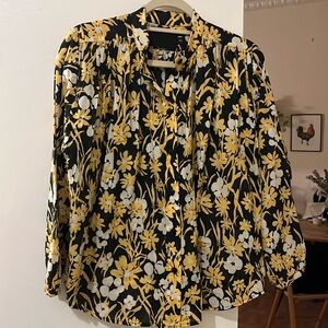 No. 6 Floral Button-front Blouse